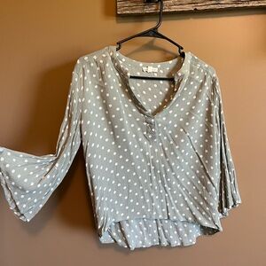 Polka Dot Blouse in Gray